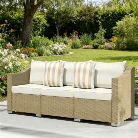 3 terrace sofas, outdoor double sofa, cream white 3 terrace sofas, outdoor double sofa, cream white